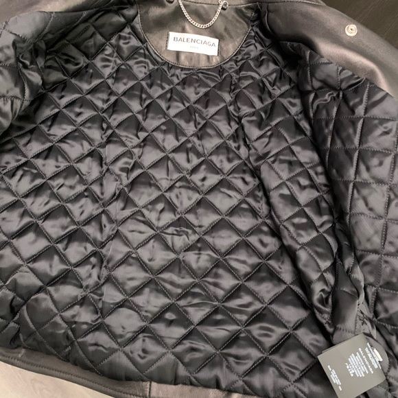 Balenciaga luxury  leather biker jacket 🔥 - Picture 10 of 16